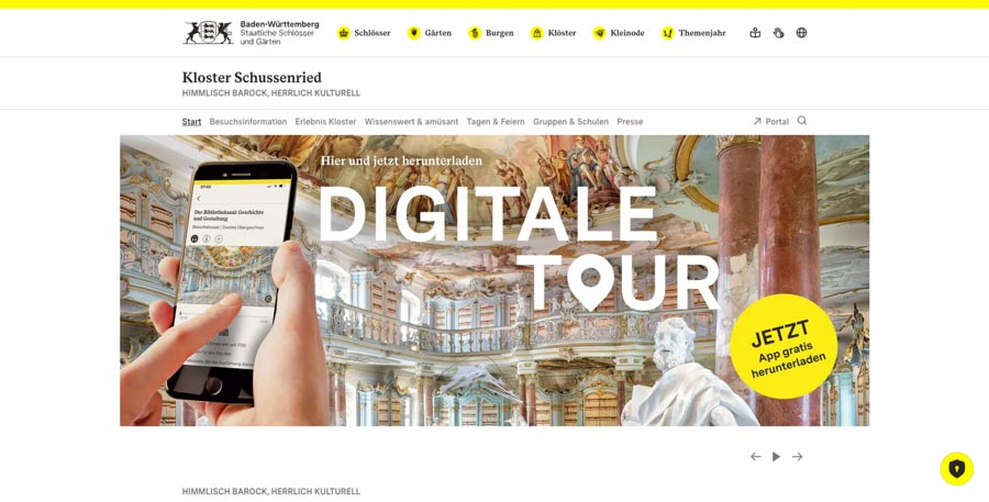 Website Kloster Schussenried